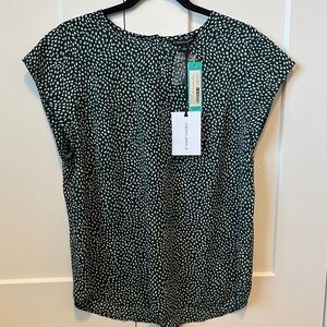 41 Hawthorn Green and White Patterned Blouse
